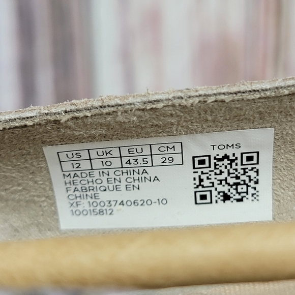 TOMS Julie Cobblestone Snake Embossed Suede Flats New Size 12 - Picture 9 of 12